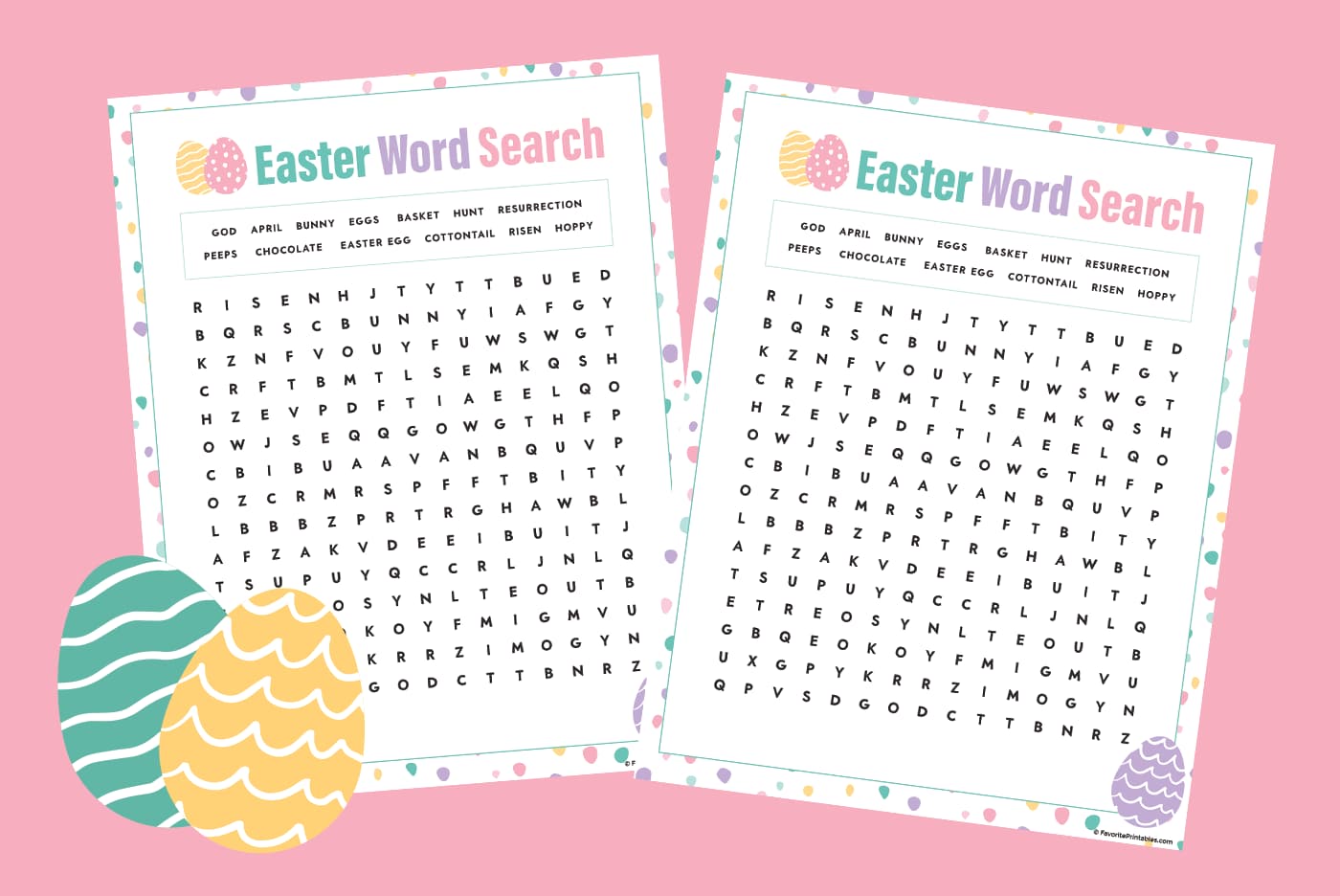 Easter word search printable.
