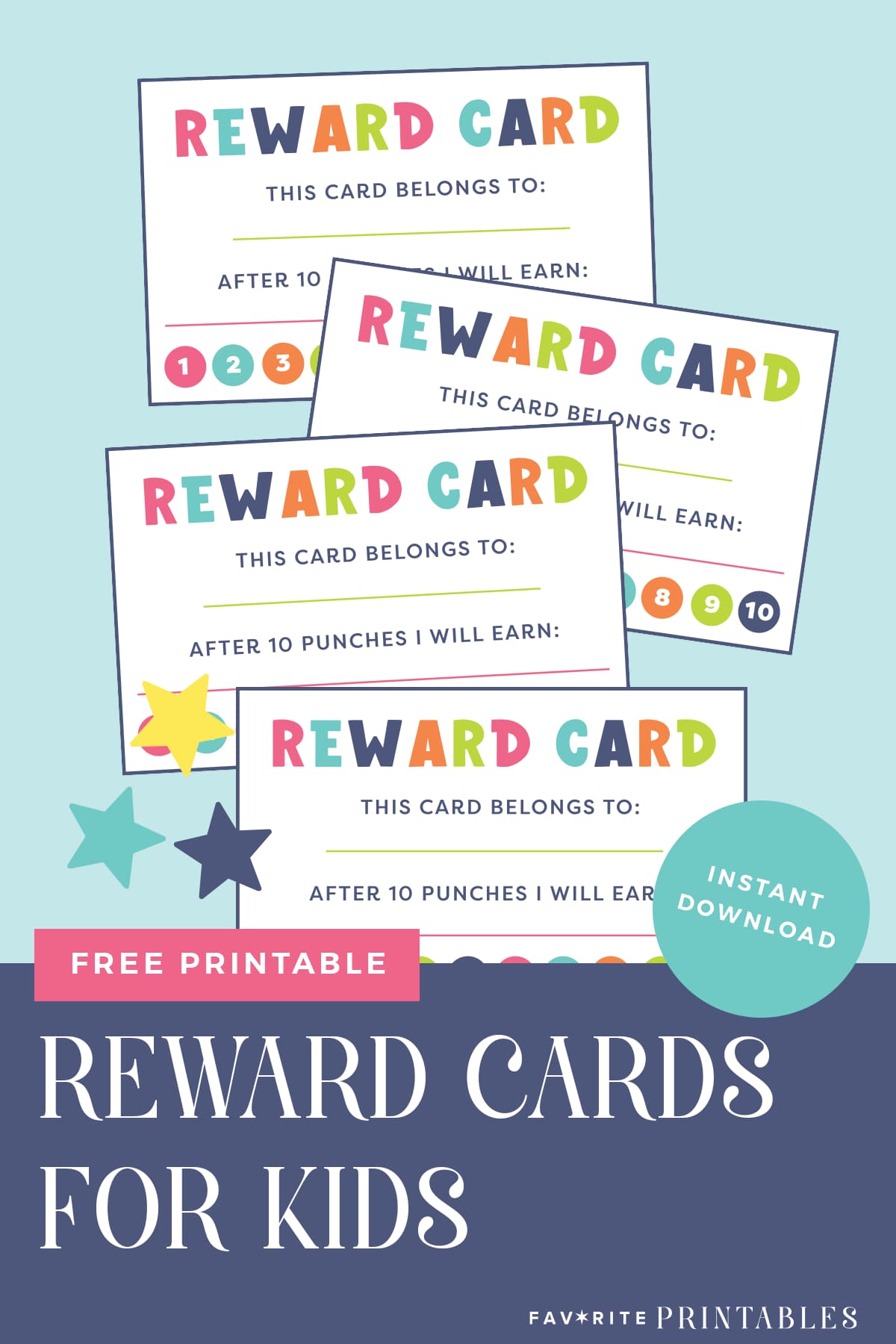 Pin for Reward Punch Cards for Kids.