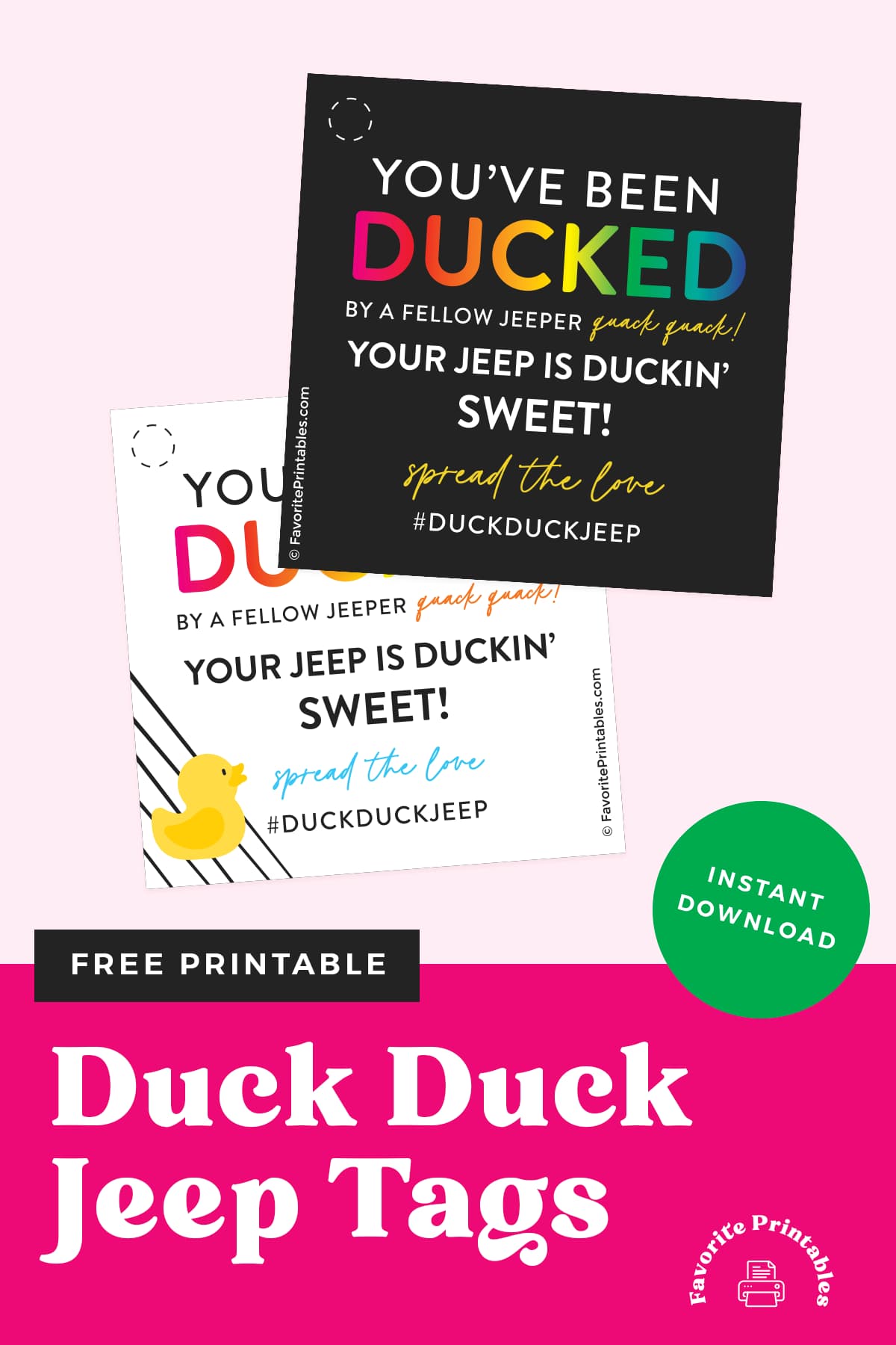 Duck duck jeep tags pin.