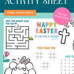 Easter activity sheet pin.