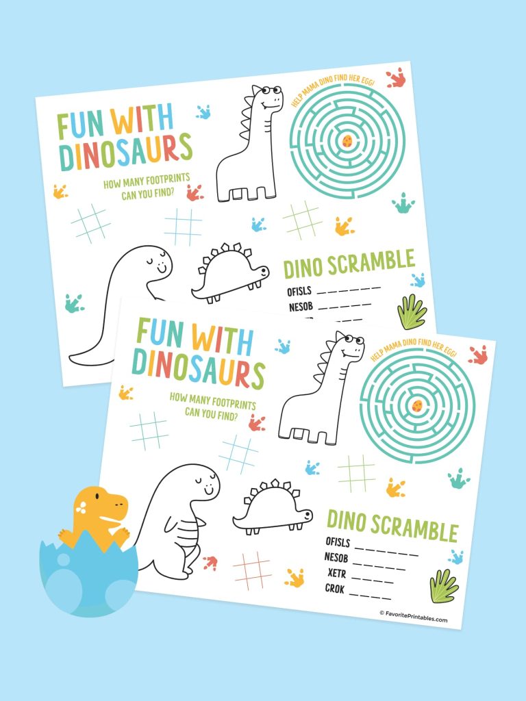 Dinosaur Activity Sheet