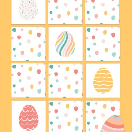 Printable Easter matching game preview.