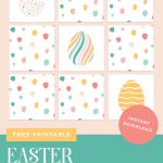 Printable Easter matching game pin.