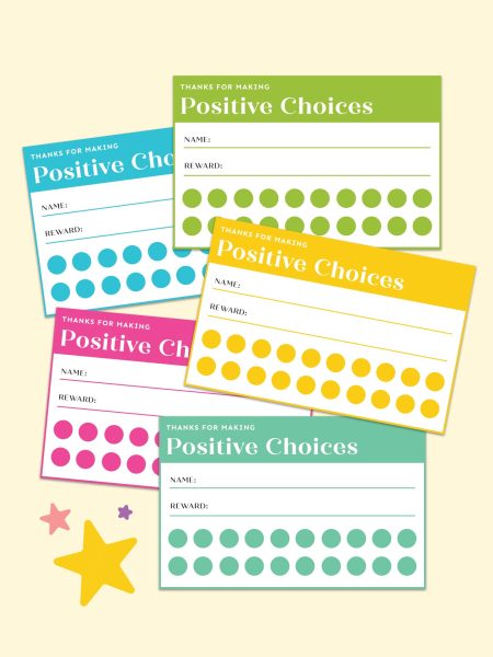 Positive choice cards printable preview.
