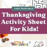 Thanksgiving activity sheet free printable pin.