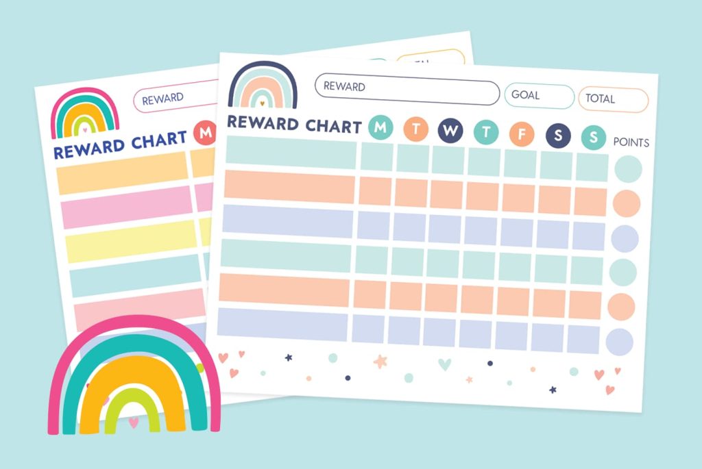 Free Printable Rainbow Reward Chart for Kids - Favorite Printables