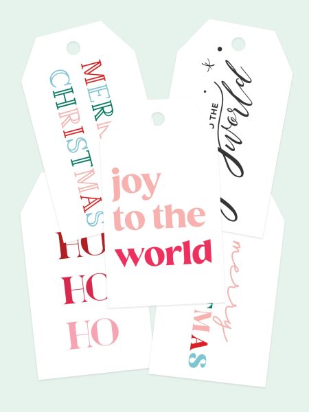 Preview set of Christmas gift tags.