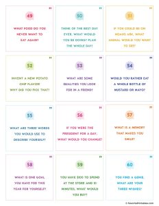 Free Printable Conversation Cards For Families - Favorite Printables