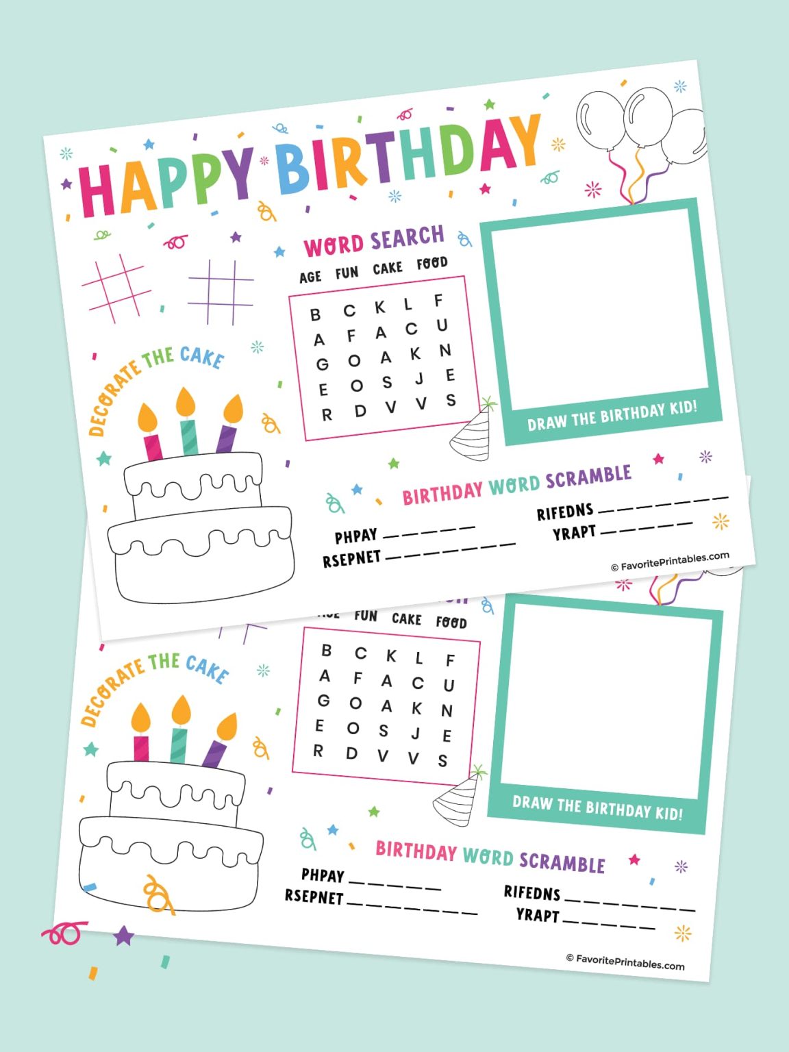 Birthday Printables Archives Free Birthday printables - Favorite Printables