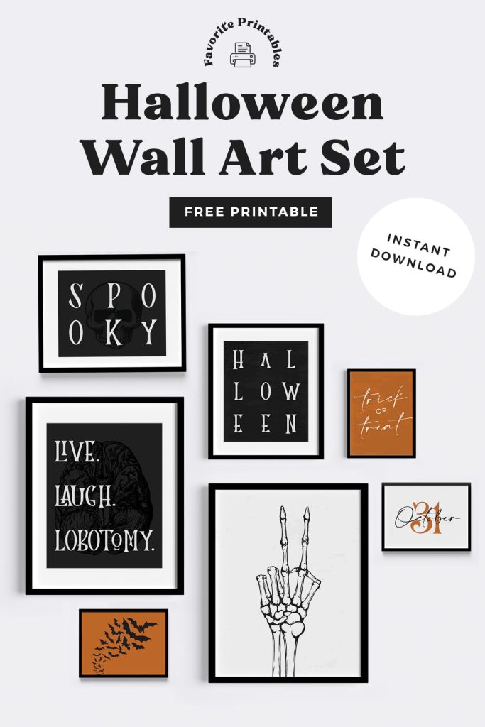 Free Printable Halloween Wall Art - Favorite Printables