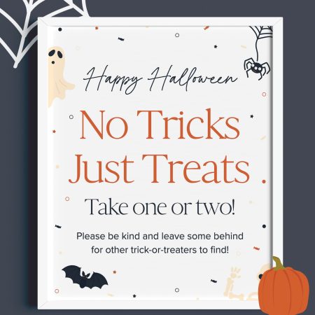 Free printable Halloween candy bowl preview in frame.