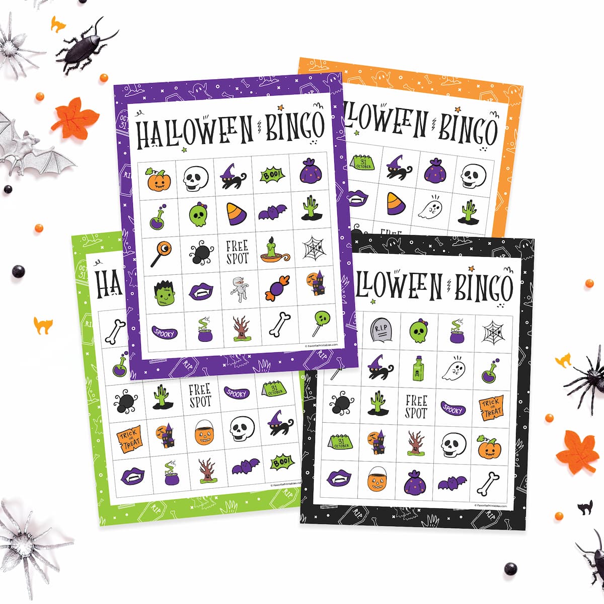 Free printable Halloween Bingo Game set.