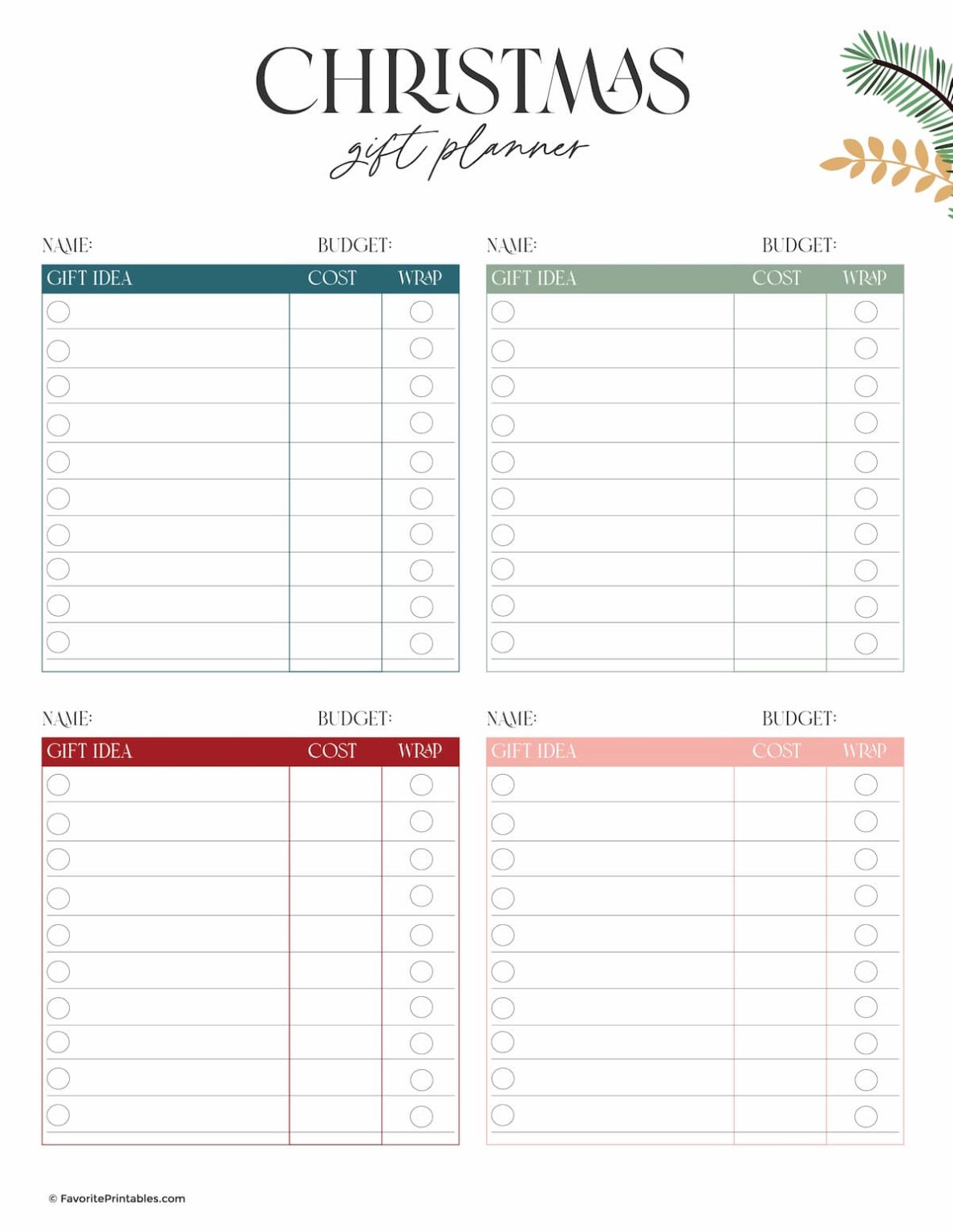 Free Printable Christmas Planner - Favorite Printables