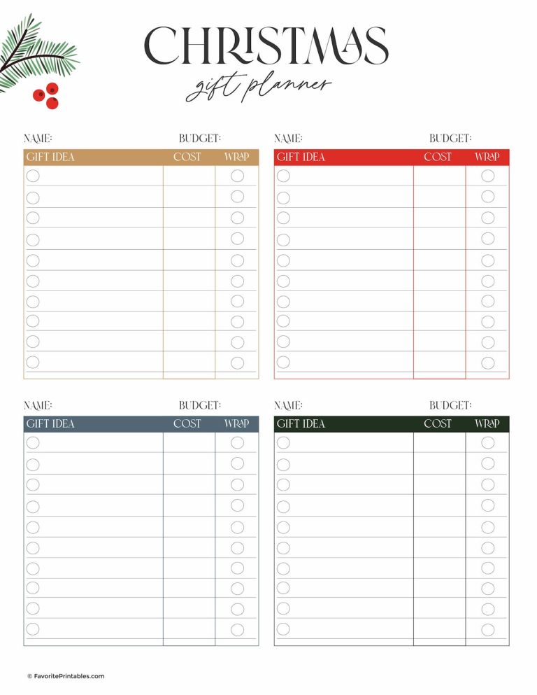 Free Printable Christmas Planner - Favorite Printables