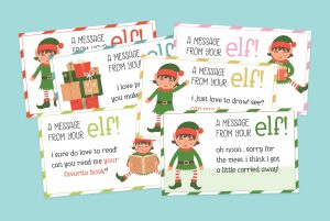Elf on the shelf notes and jokes, FREE printable set of 24 cards ...