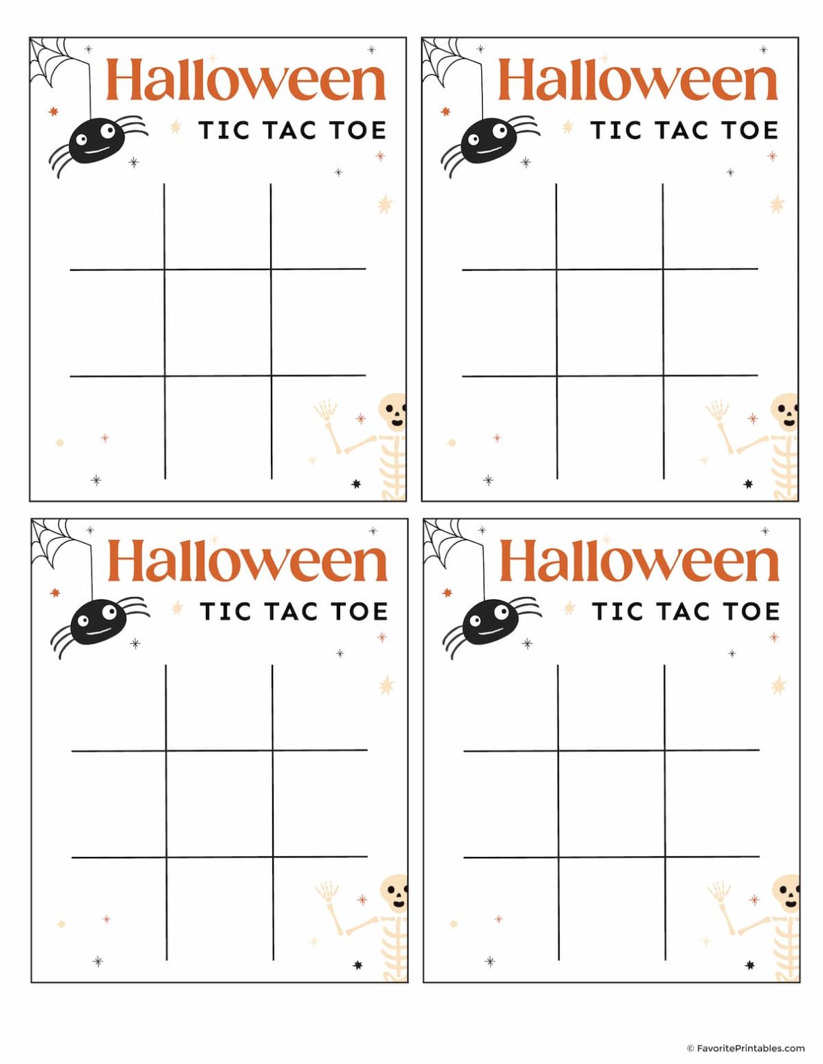 Free Printable Halloween Tic Tac Toe Game - Favorite Printables