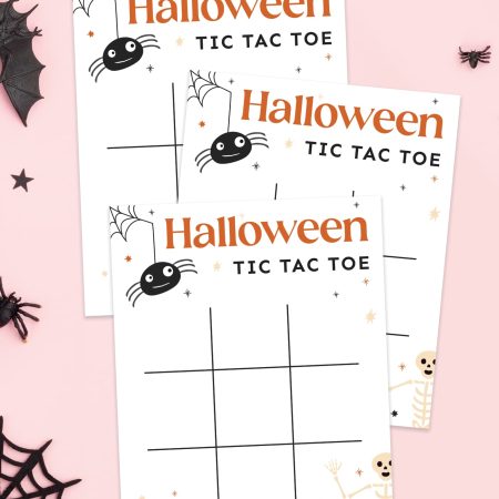 Free printable Halloween Tic Tac Toe preview set.