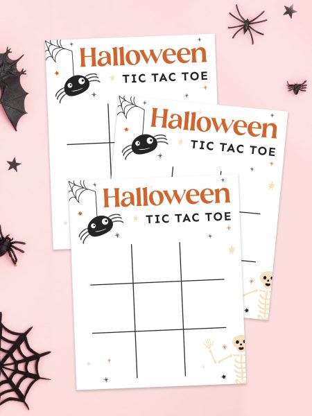 Free printable Halloween Tic Tac Toe preview set.