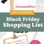 Black Friday shopping list printable preview.