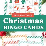 Free printable Christmas bingo cards pin preview.