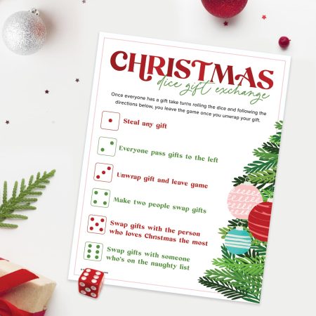 Christmas Dice Game, FREE Printable for gift exchange! - Favorite ...