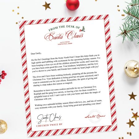 FREE Printable Letter From Santa Template Favorite Printables