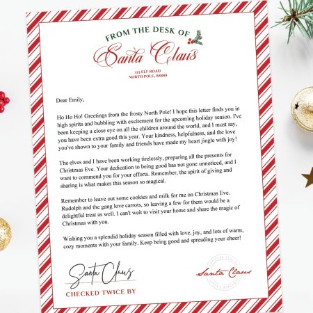 Letter from Santa free printable.