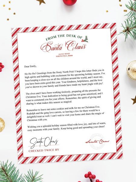 Letter from Santa free printable.