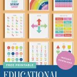 Printable set of 10 educational posters pin.