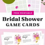 Free printable bridal shower bingo cards.