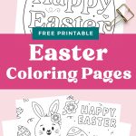 Free printable Easter coloring sheets pin.