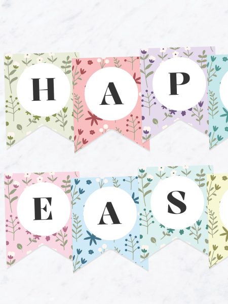 Free printable Happy Easter Banner.