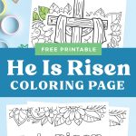 He Is Risen coloring page pin.