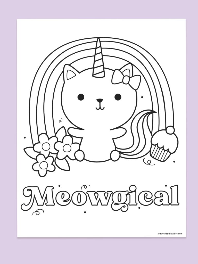 Kittycorn Coloring Page