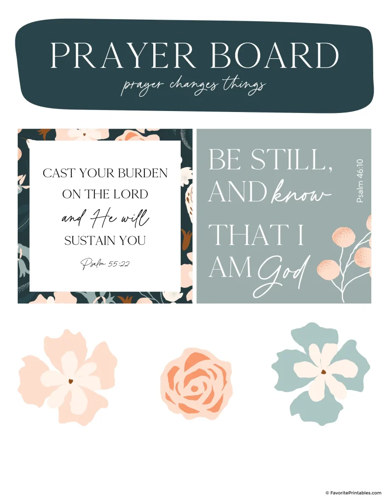 Free printable prayer board kit accents.