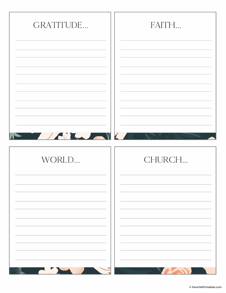 Free printable prayer board kit prayer cards.