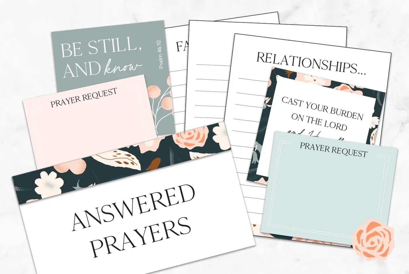 Free printable prayer board kit.