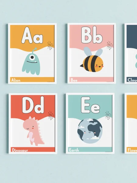 Free printable alphabet posters for classroom.