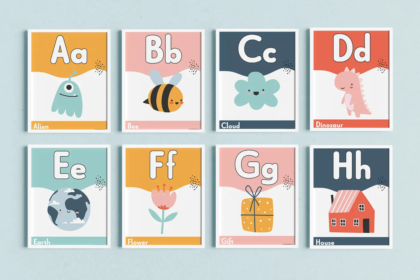 Free printable alphabet posters for classroom.