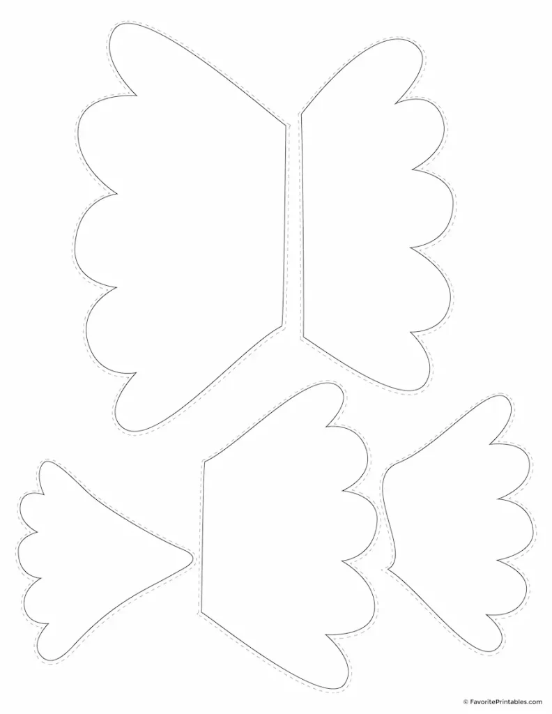 Build A Christmas Tree cutout page tree parts blank.