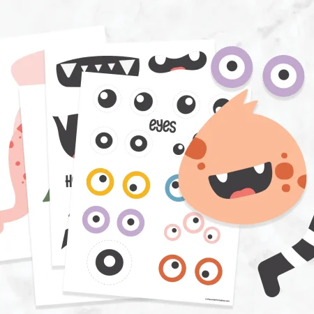 Free printable build a monster cutout