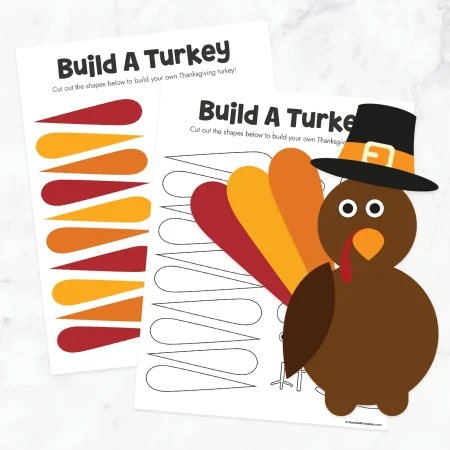 Free printable build a turkey kit.