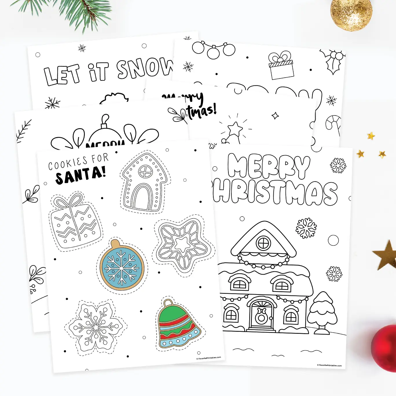 Free printable Christmas coloring pages.