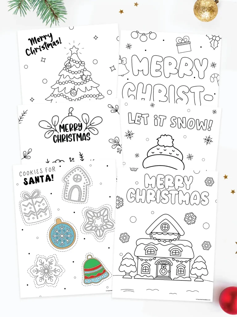 Free printable Christmas coloring pages.