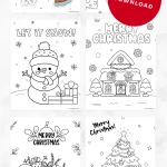 Free printable Christmas coloring pages pin.