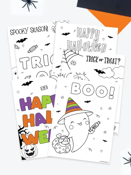 Printable Halloween coloring pages preview.