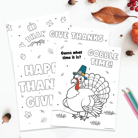 Free printable Thanksgiving coloring pages.