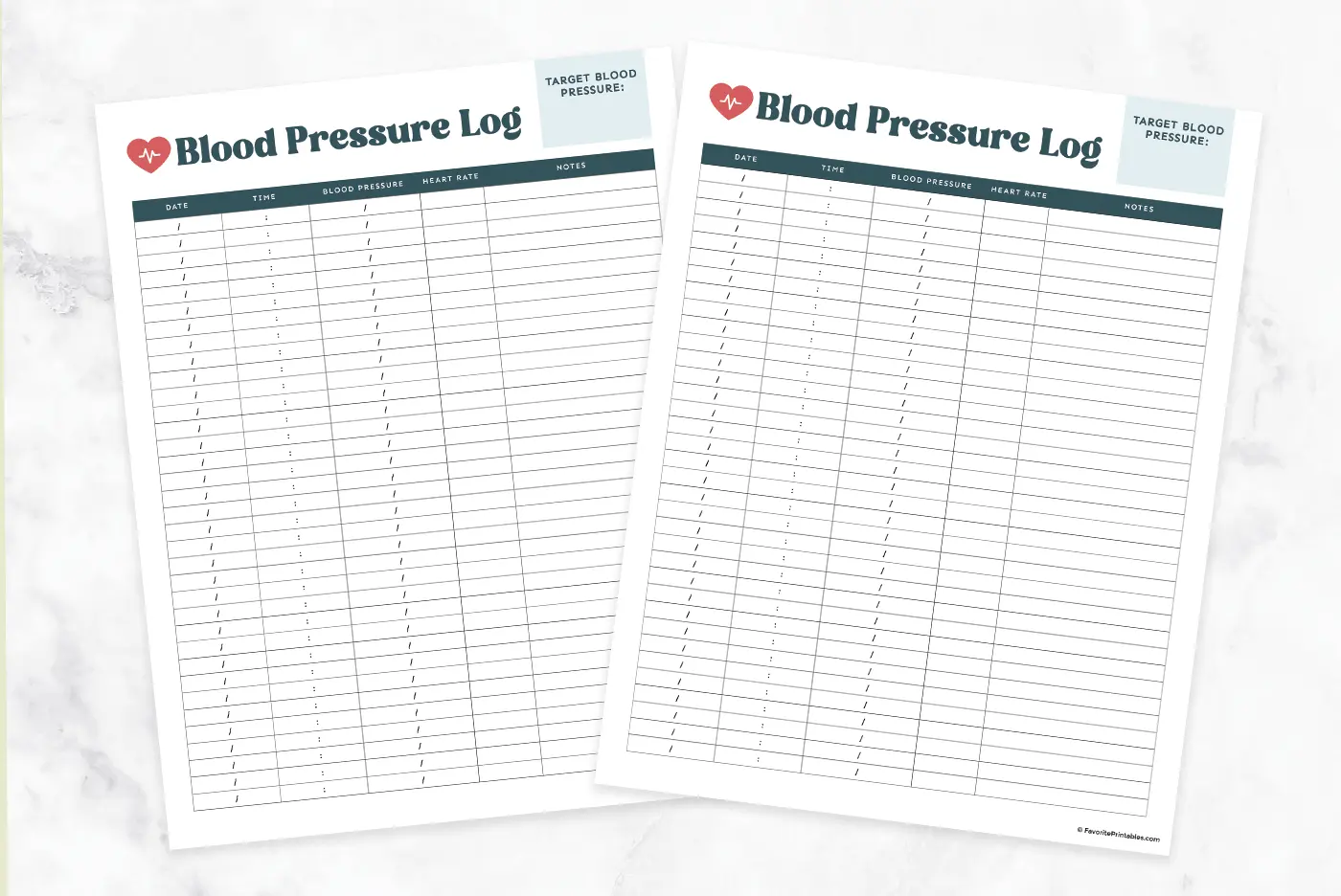 Free printable blood pressure tracker.