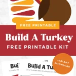 Free printable build a turkey kit.