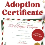 Free printable Elf On The Shelf adoption certificate.